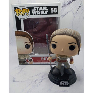Funko Pop Vinyl Star Wars Rey With Staff #58 Figure Bobblehead